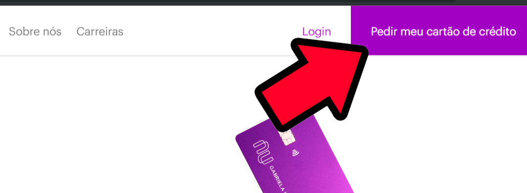 como pedir cartão de crédito Nubank