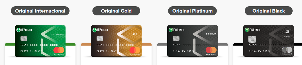 cartões banco original