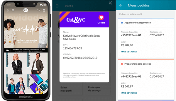Aplicativo cartão de crédito