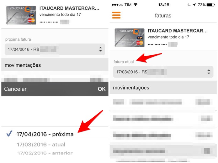 2 via Fatura Itaú