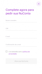 Como abrir uma nuconta